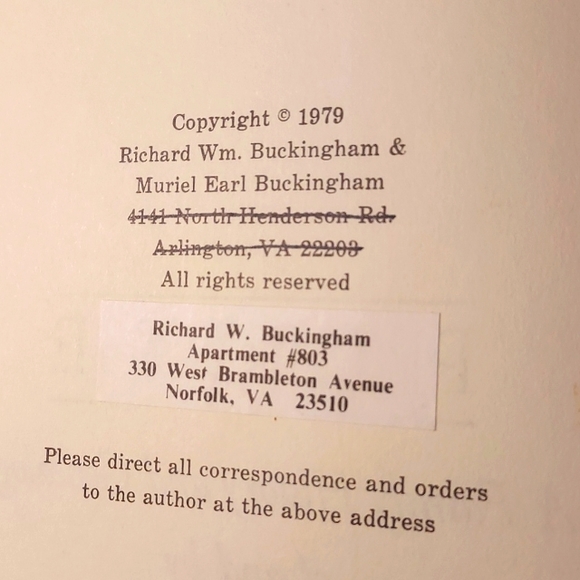 VA. GENEALOGY of Richard Wm. Buckingham & Muriel Barbara EARL (A Va  Family) - Picture 10 of 12